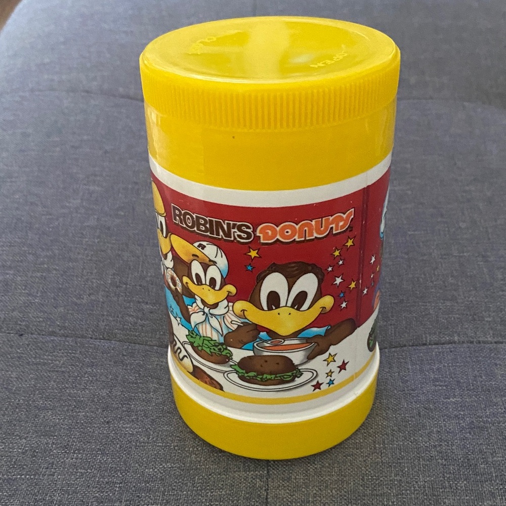 Vintage Robins Donuts x Campbells Soup Thermos Style Insulated Mug Lunch Box